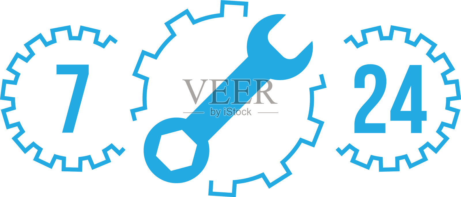 修复7天24小时支持客户服务插画图片素材