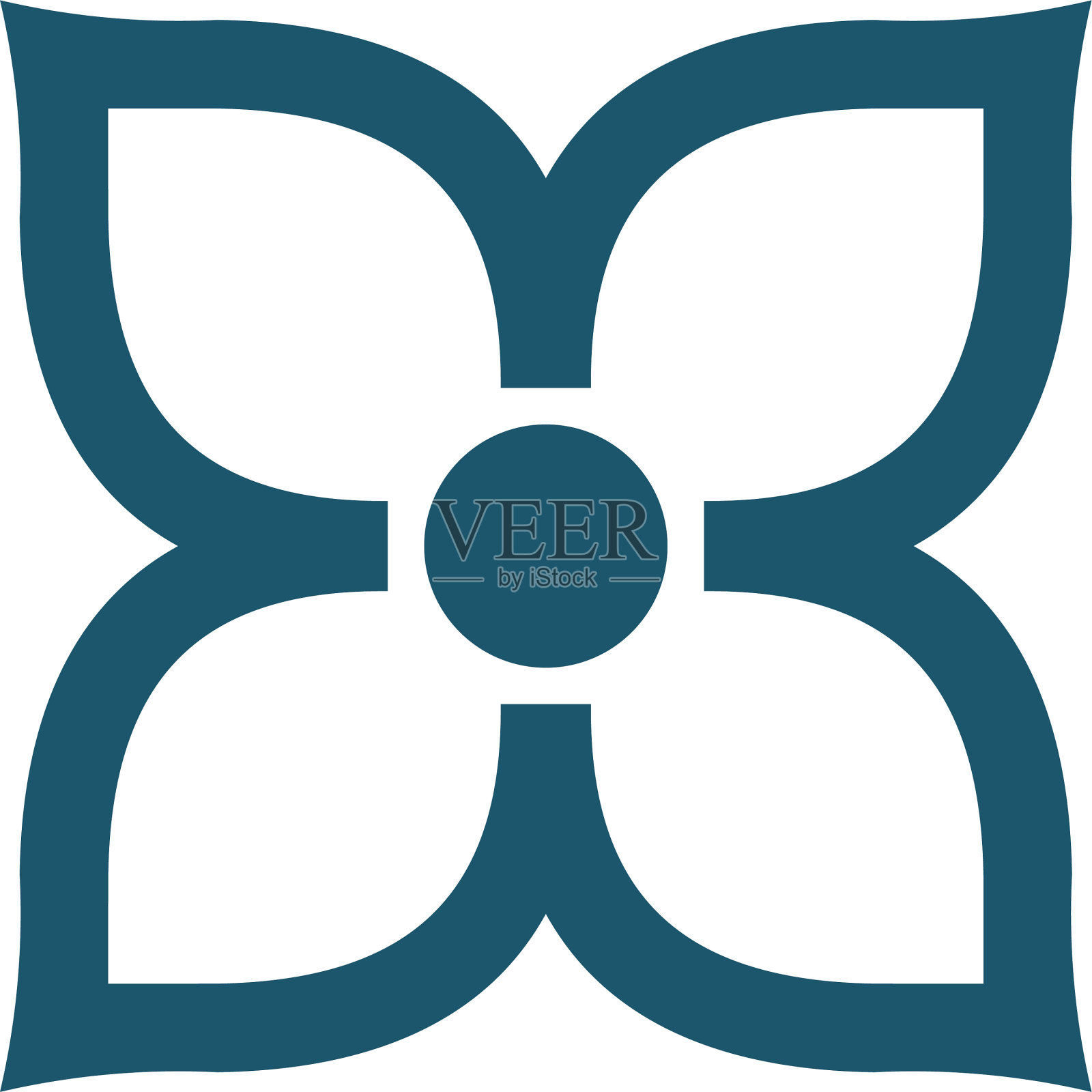 创意四叶自然标志设计股票图标素材