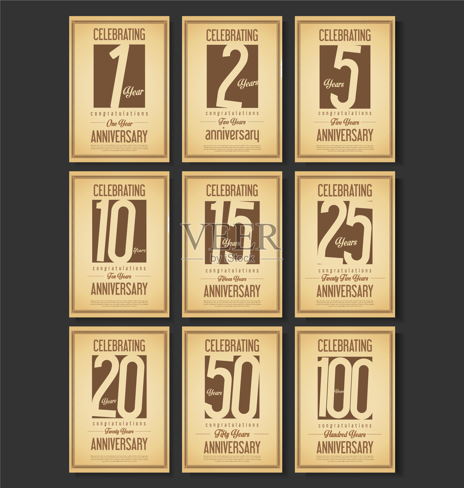 周年复古复古背景百万插画图片素材