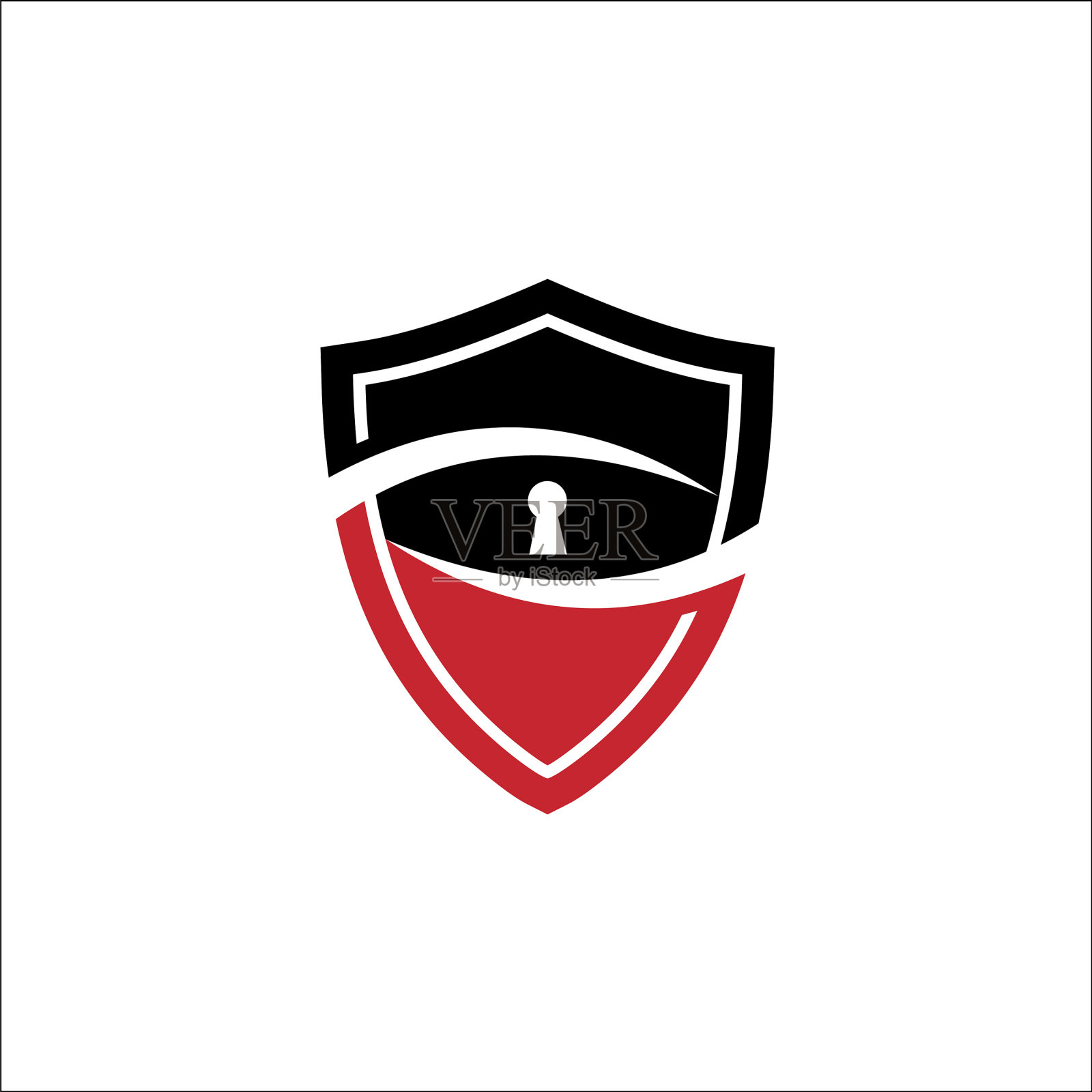 保安标识盾的设计重点看插画图片素材