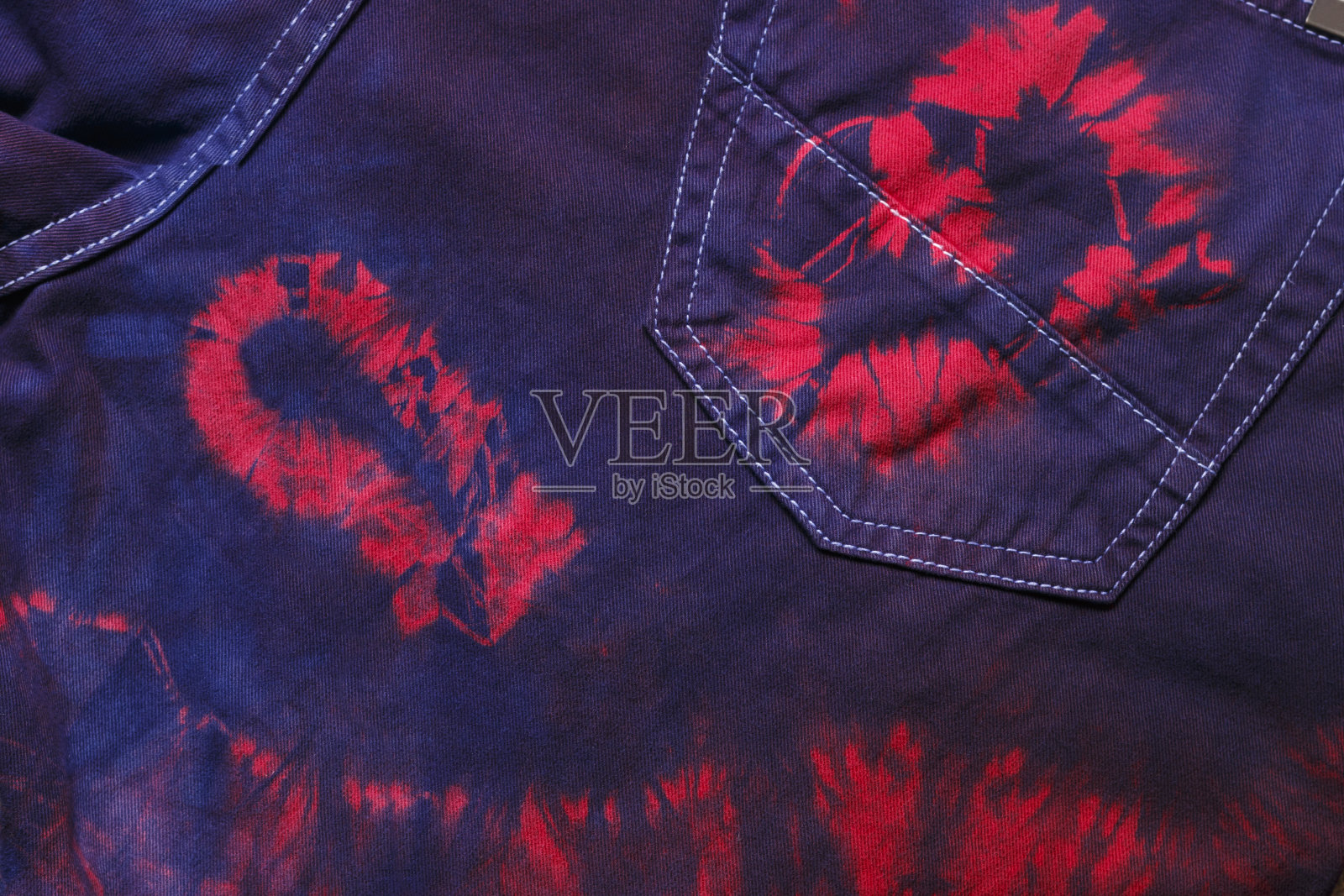 染色纺织品背景。照片摄影图片