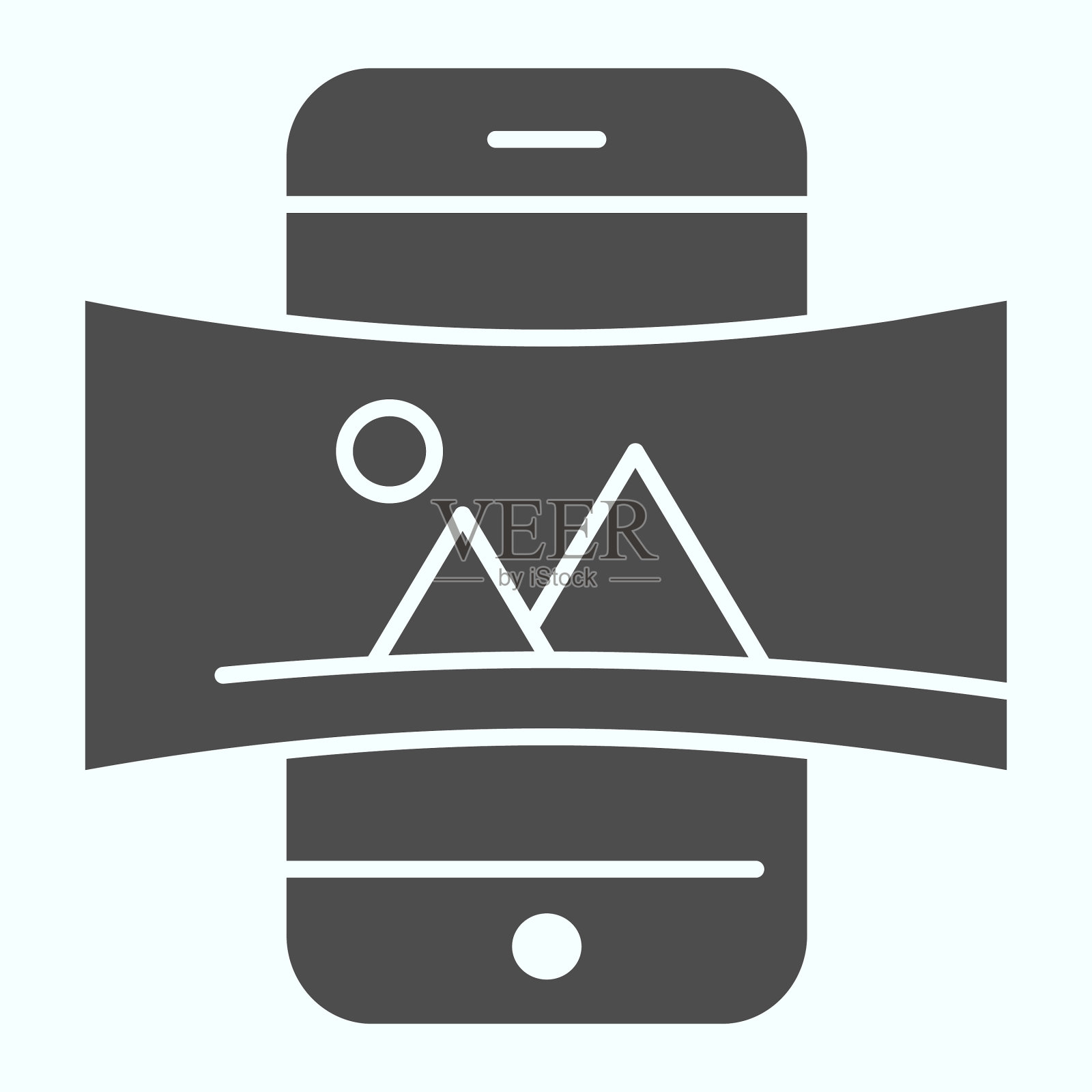 全景立体图标图片全景图在图标素材