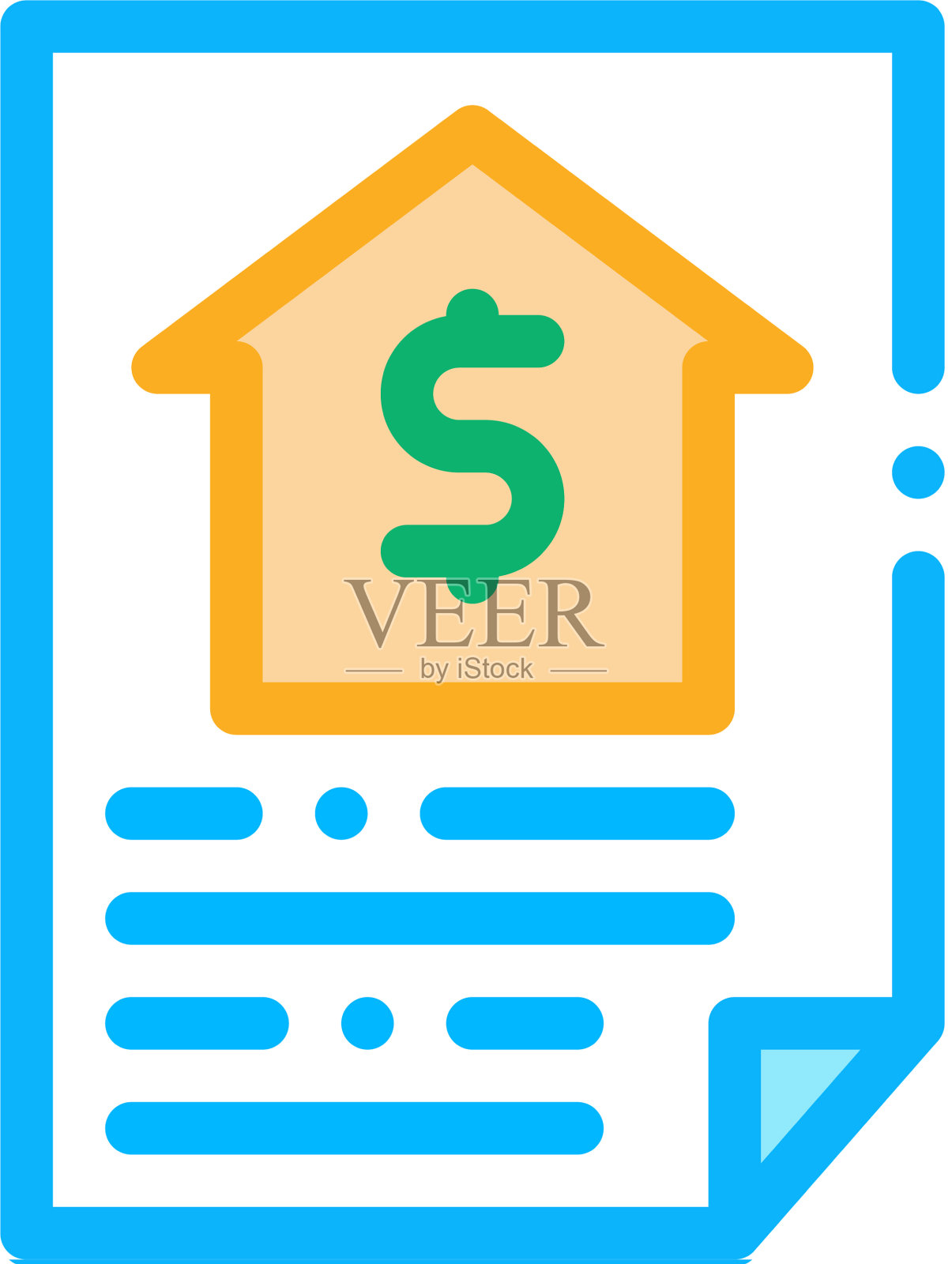 内部文件图标大纲插画图片素材