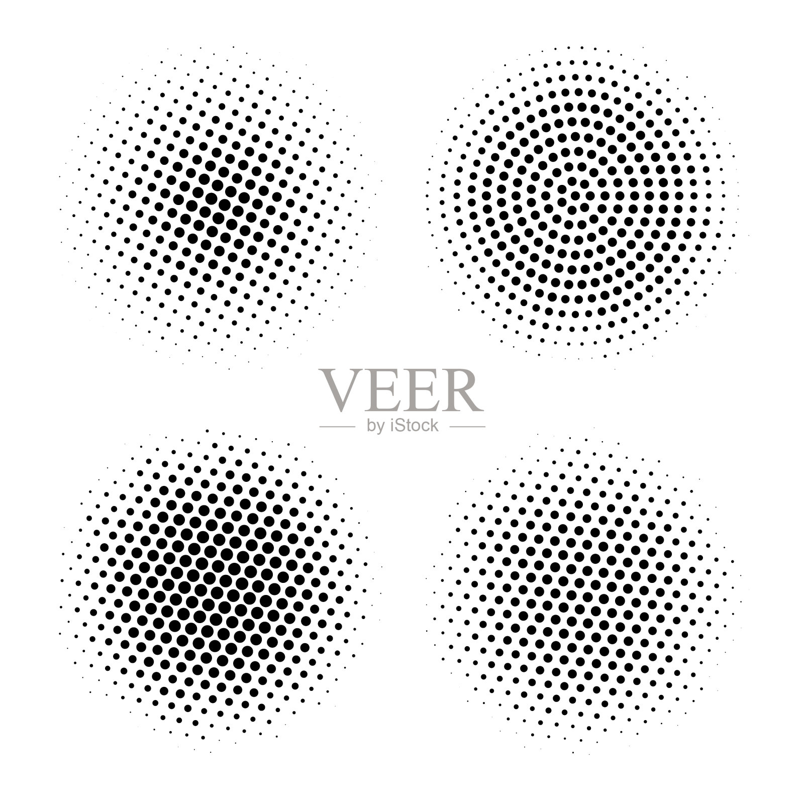 半色调圆圈抽象的圆点插画图片素材