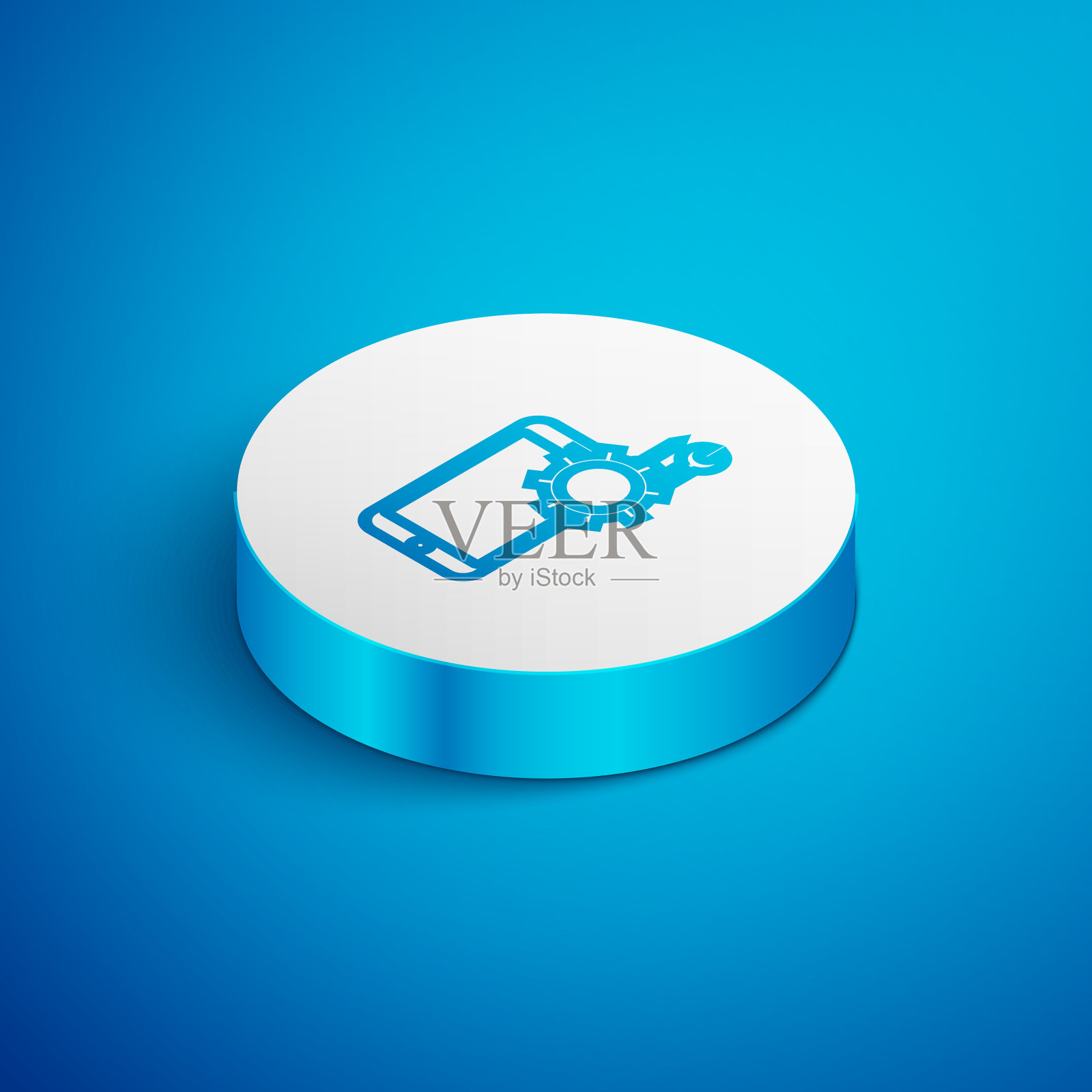 等距线手机用螺丝刀和图标素材