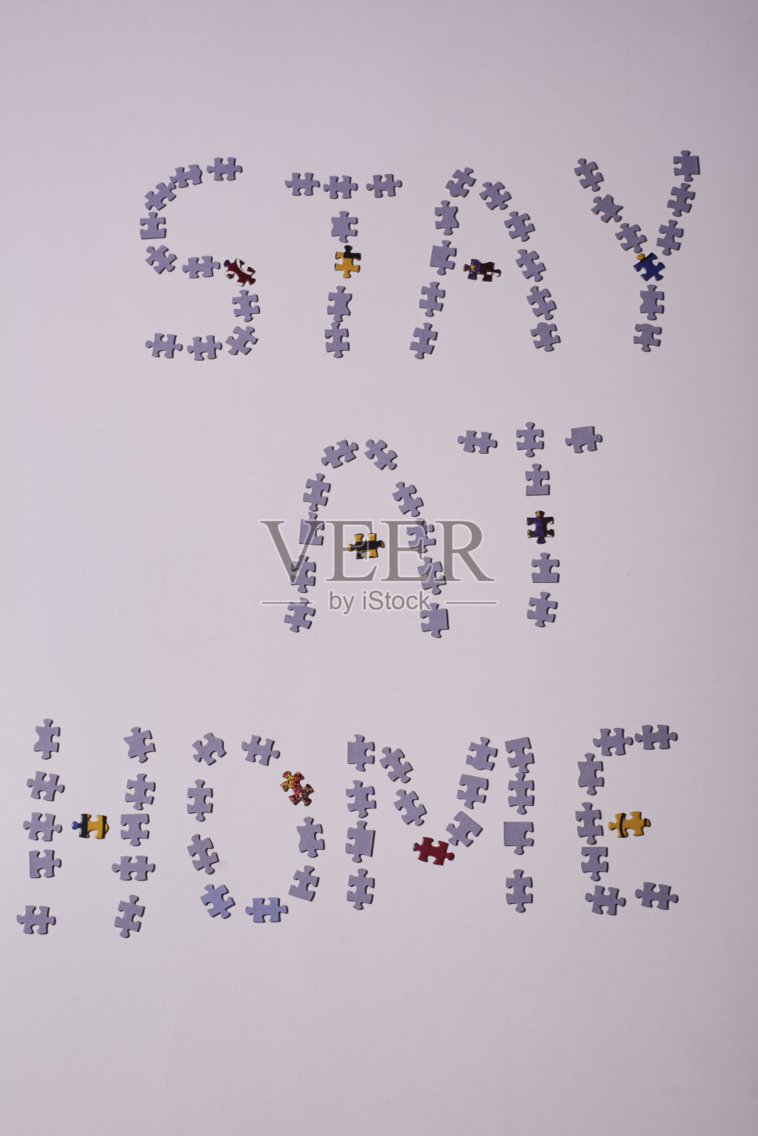 白底拼图，Covid-19照片摄影图片