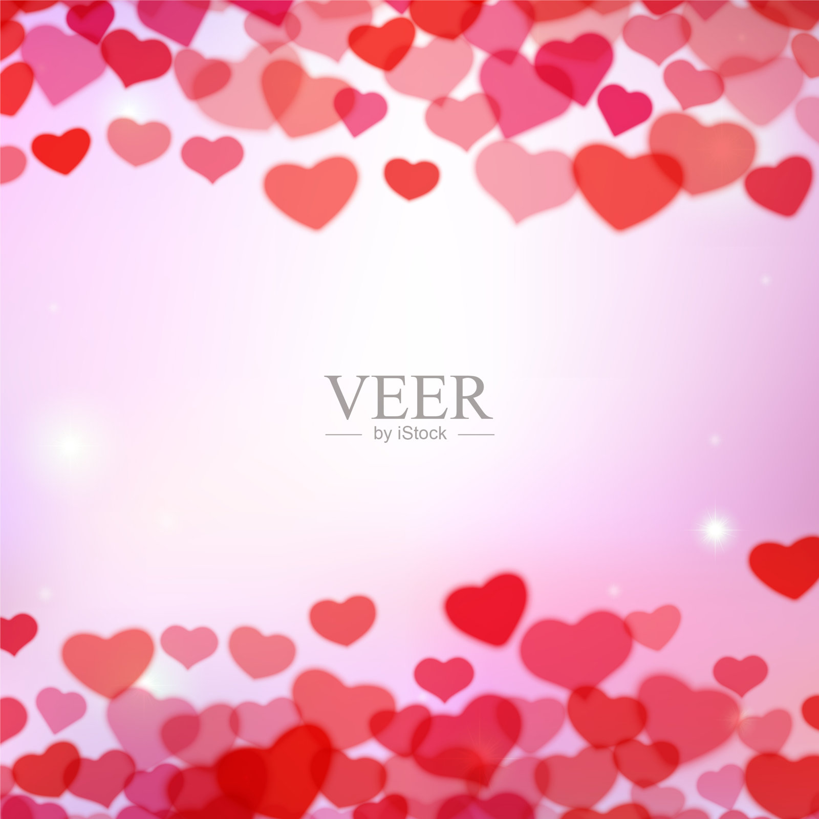 情人节的背景与散模糊插画图片素材