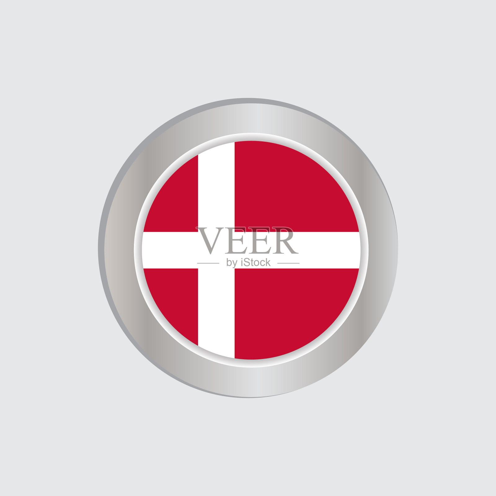 丹麦国旗以官方颜色分开插画图片素材