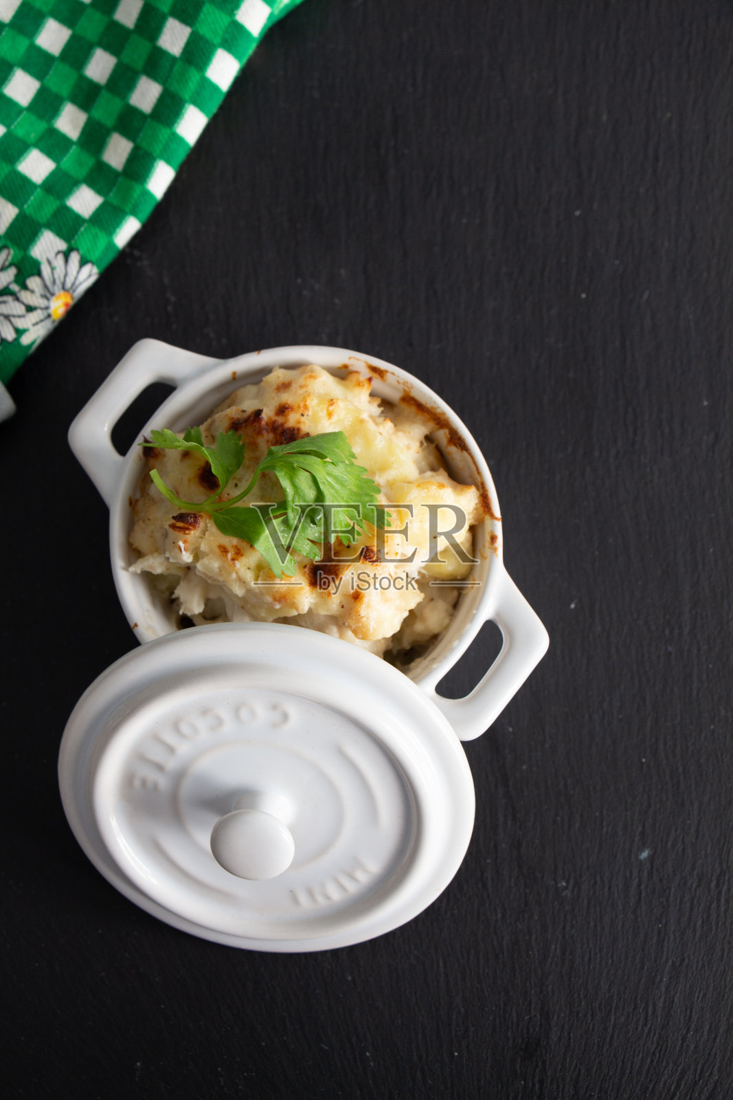 鳕鱼奶油照片摄影图片