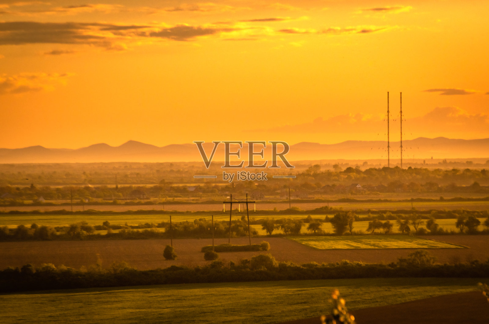 美丽明亮的日落照片摄影图片