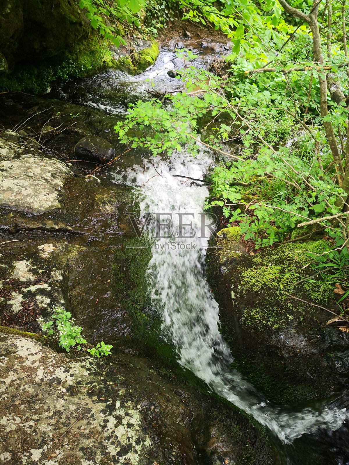 无人机从Ordu俯瞰瀑布。奥尔都位于土耳其黑海地区的中部。照片摄影图片