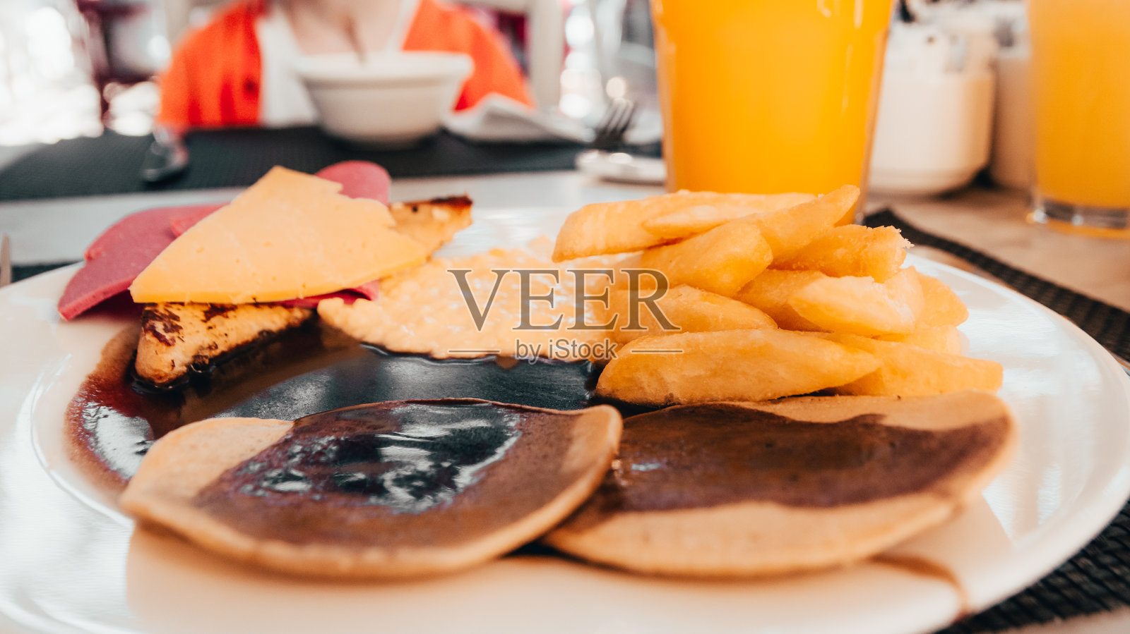 早餐在酒店照片摄影图片