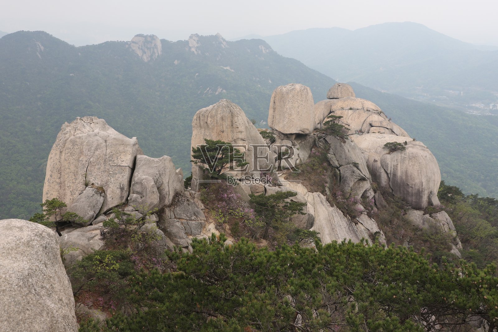 dobongshan山的Obong岩石照片摄影图片