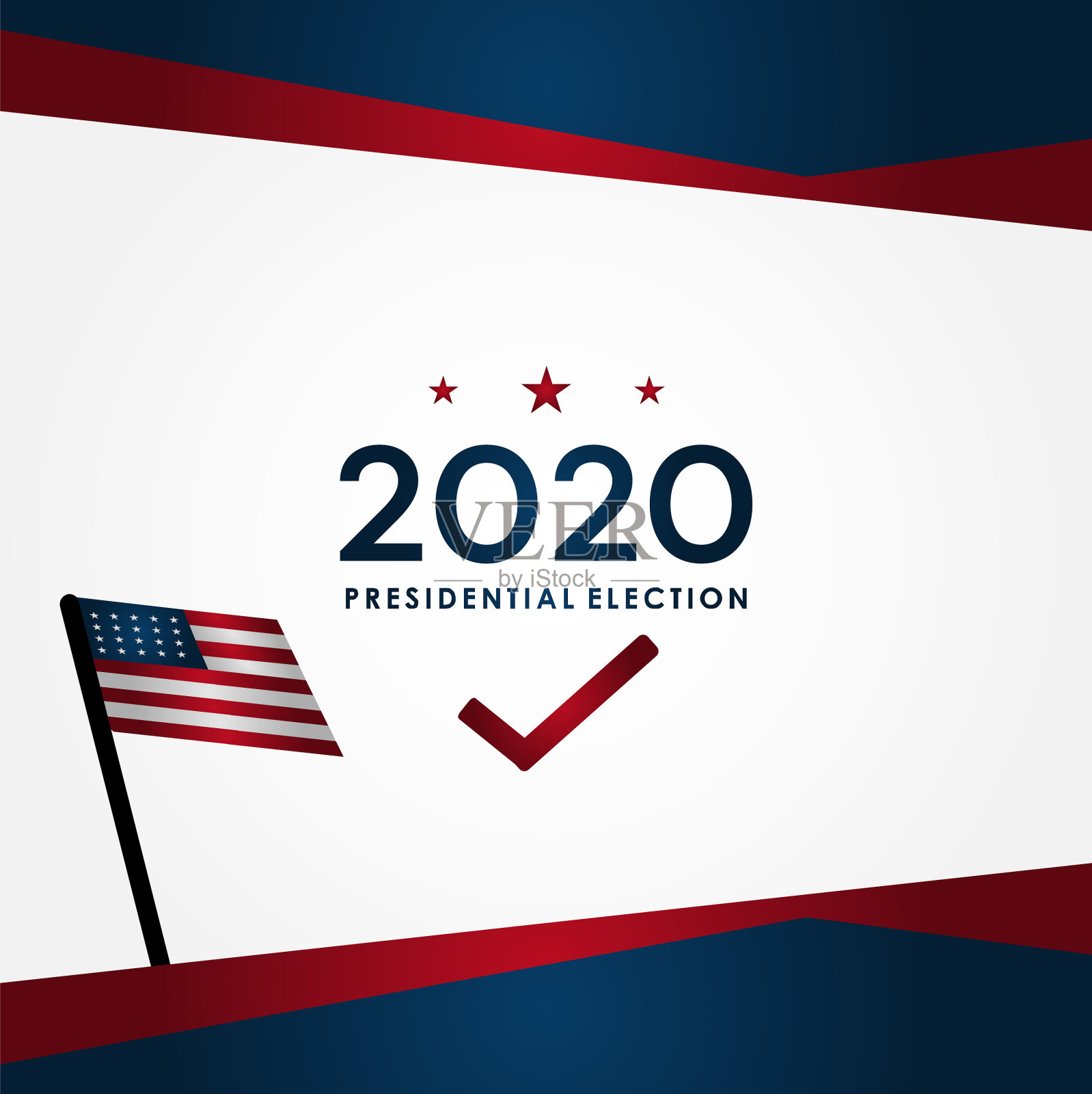 2020年总统选举日设计横幅还是插画图片素材
