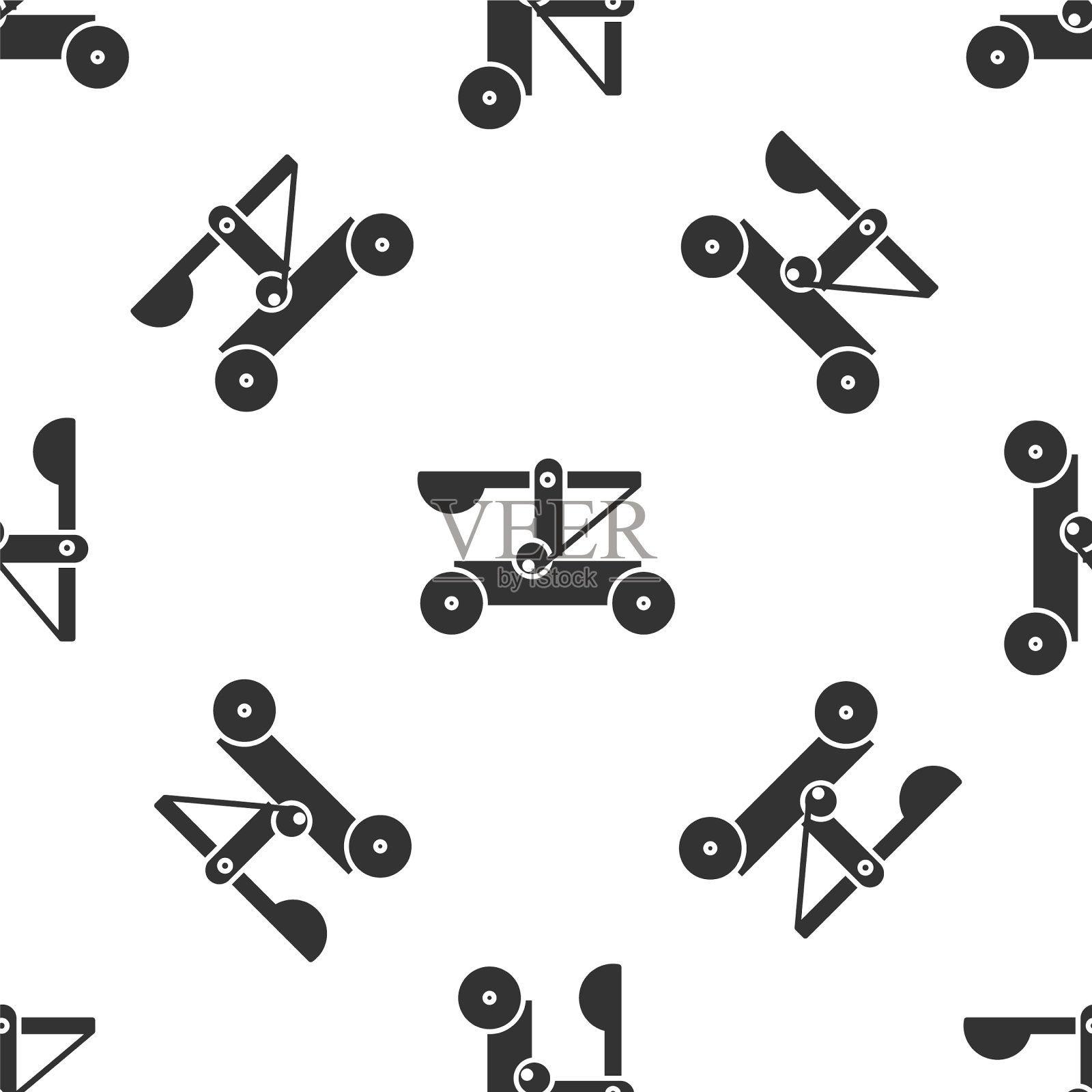 中世纪老式的灰色木制弹弓，用来射石头插画图片素材