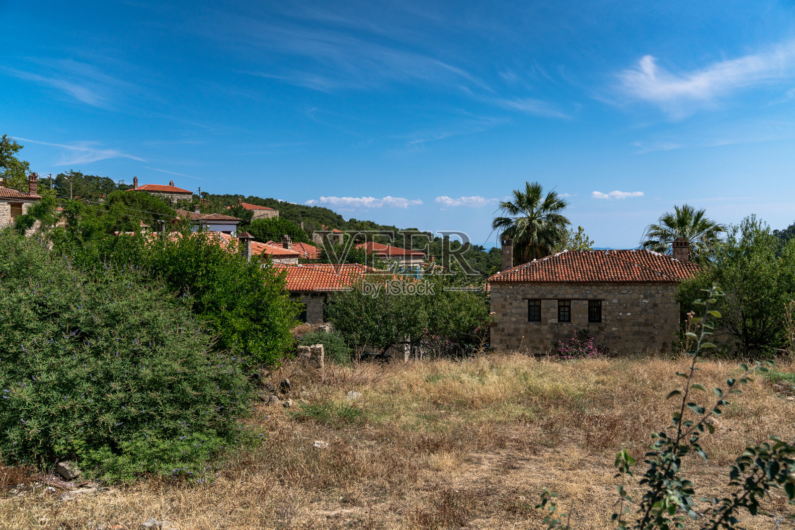 有一个村庄，Ayvalik，火鸡照片摄影图片