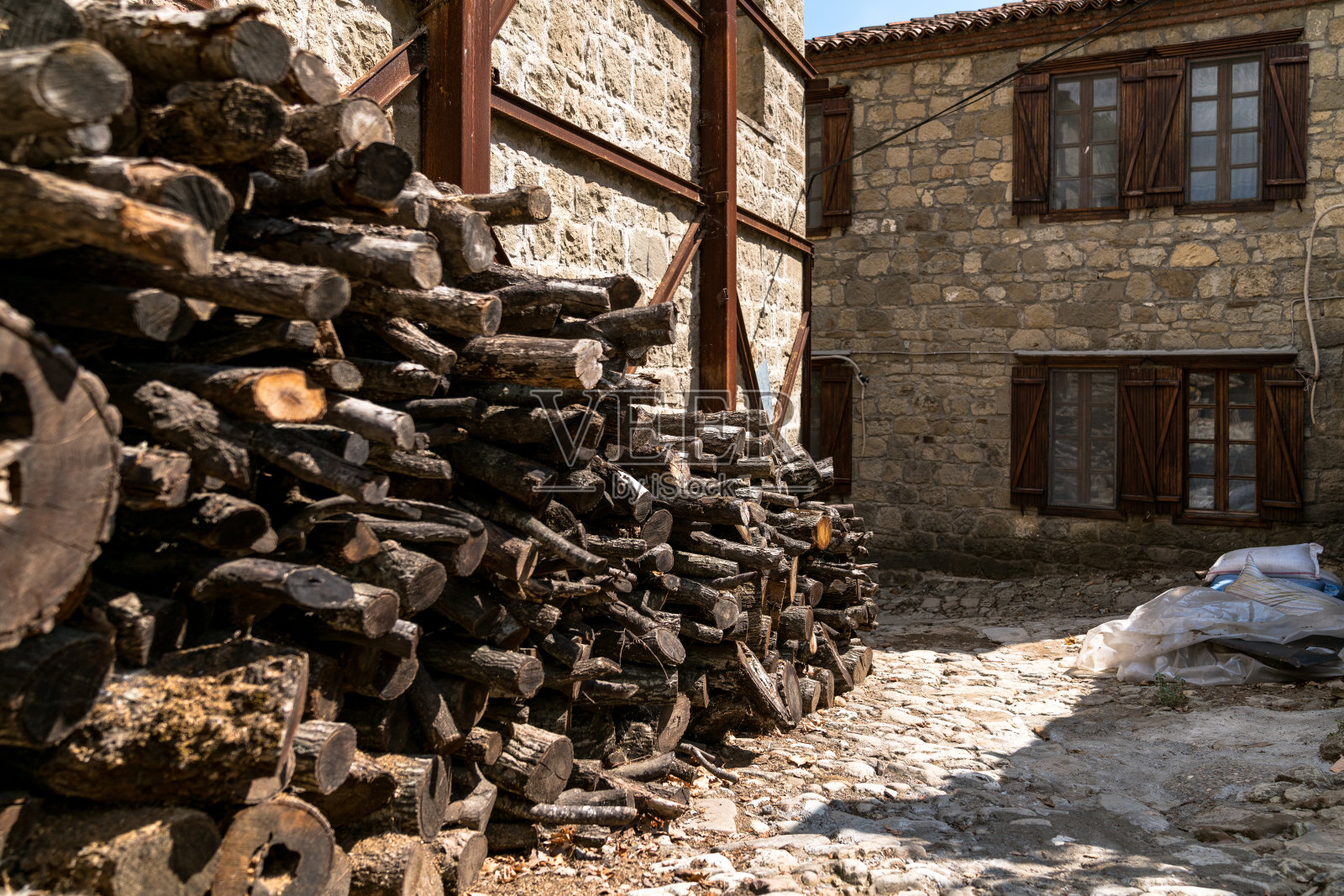 有一个村庄，Ayvalik，火鸡照片摄影图片