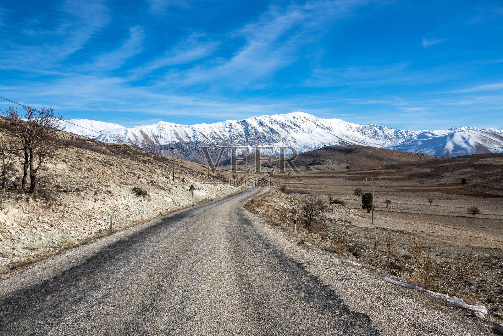 安塔利亚贡贝水坝湖和白雪皑皑的山景照片摄影图片