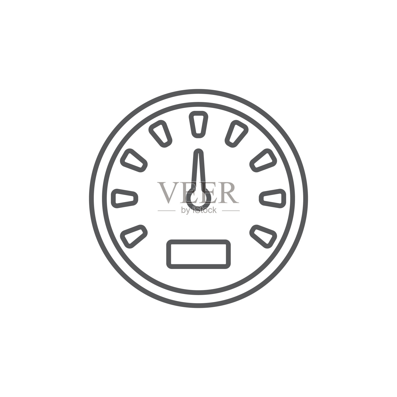 仪表盘仪表矢量图标符号孤立在白色背景上图标素材