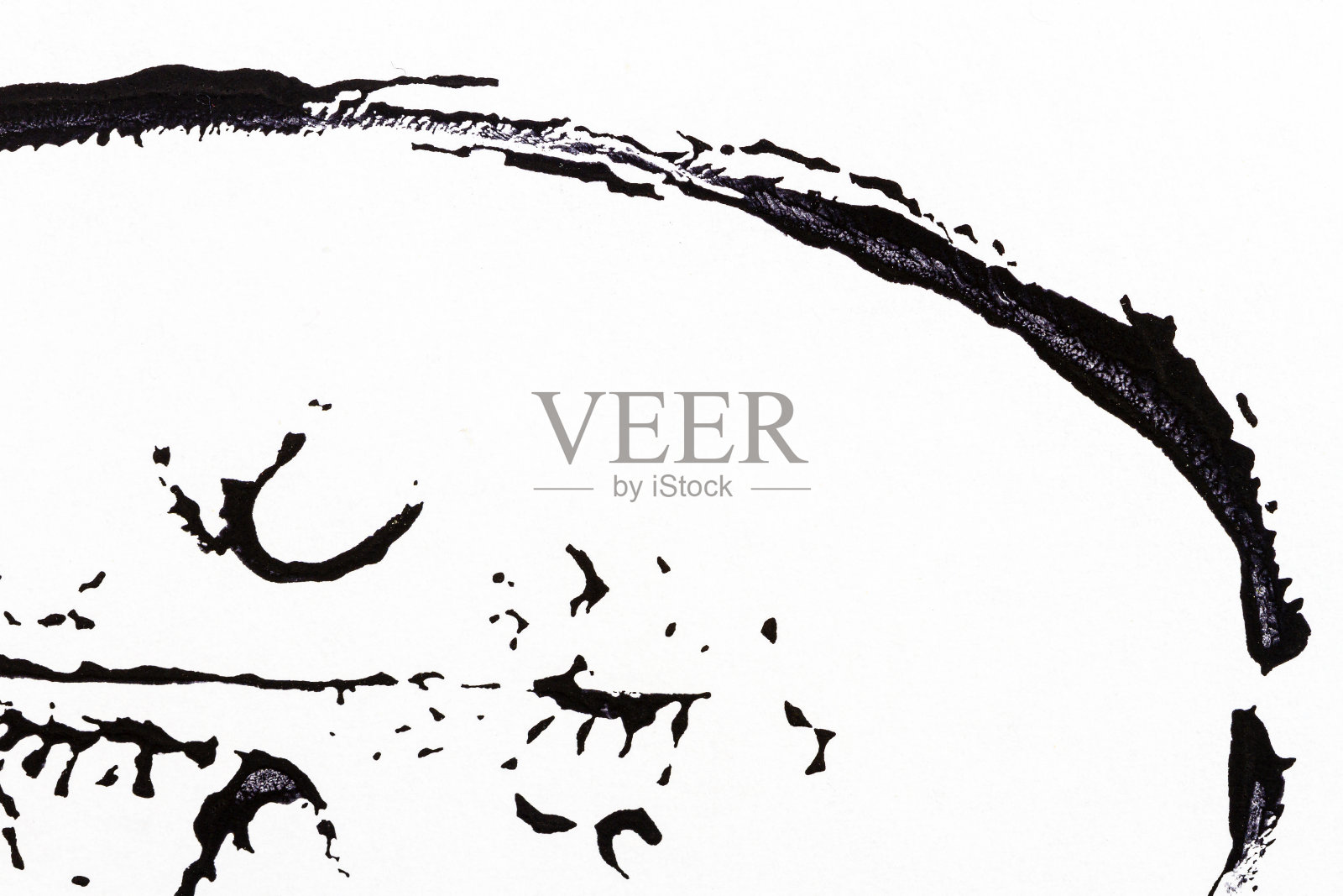 黑色和白色手绘丙烯酸背景。照片摄影图片