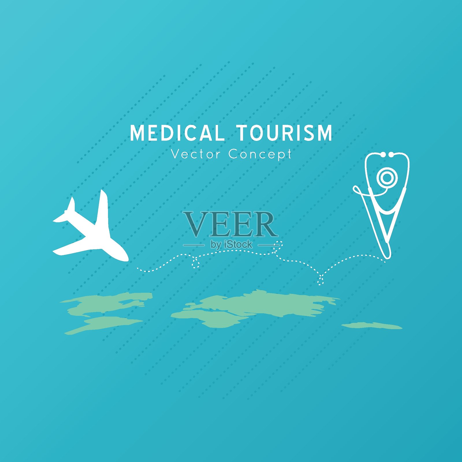 医疗旅游载体模板插画图片素材