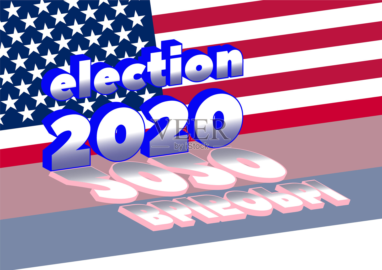 俄罗斯国旗和题词意味着选举插画图片素材