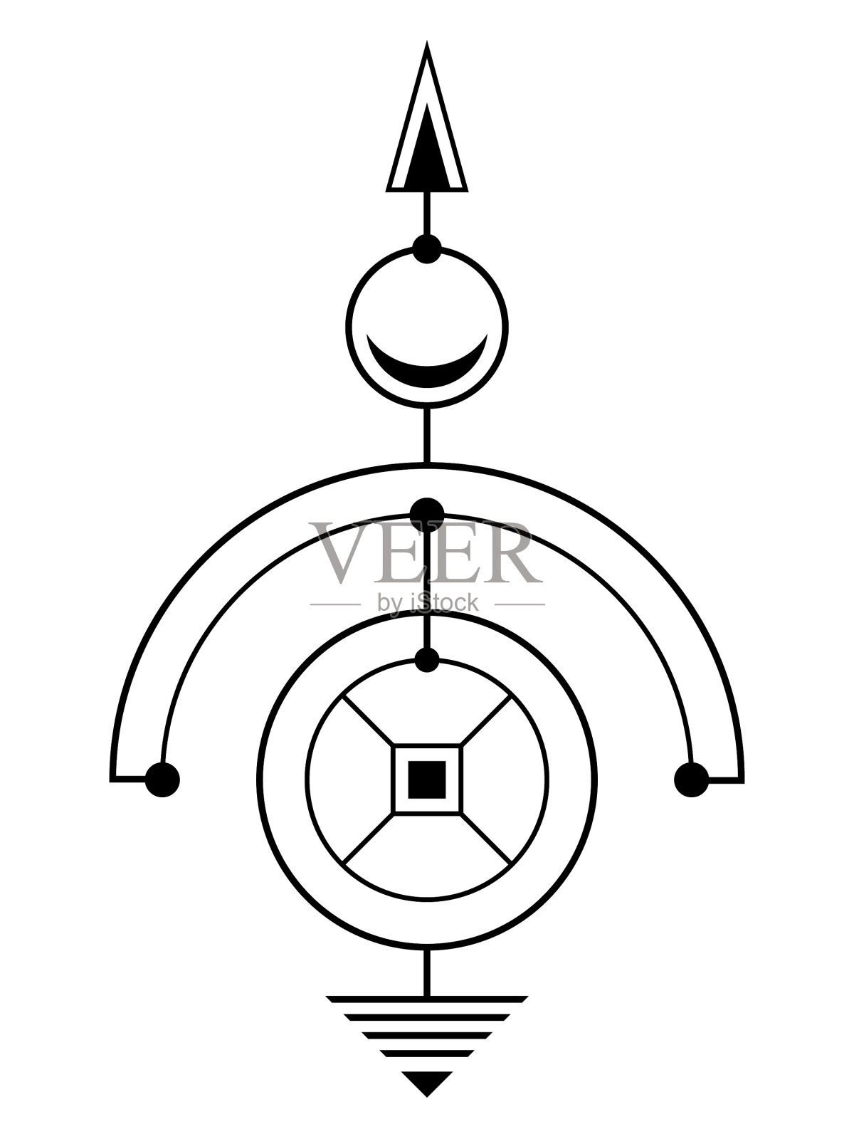 抽象几何符号神圣几何符号设计元素图片