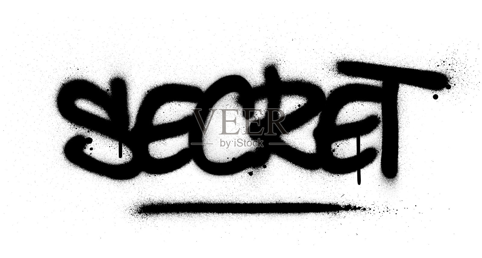 用黑色喷在白色上的暗语设计元素图片