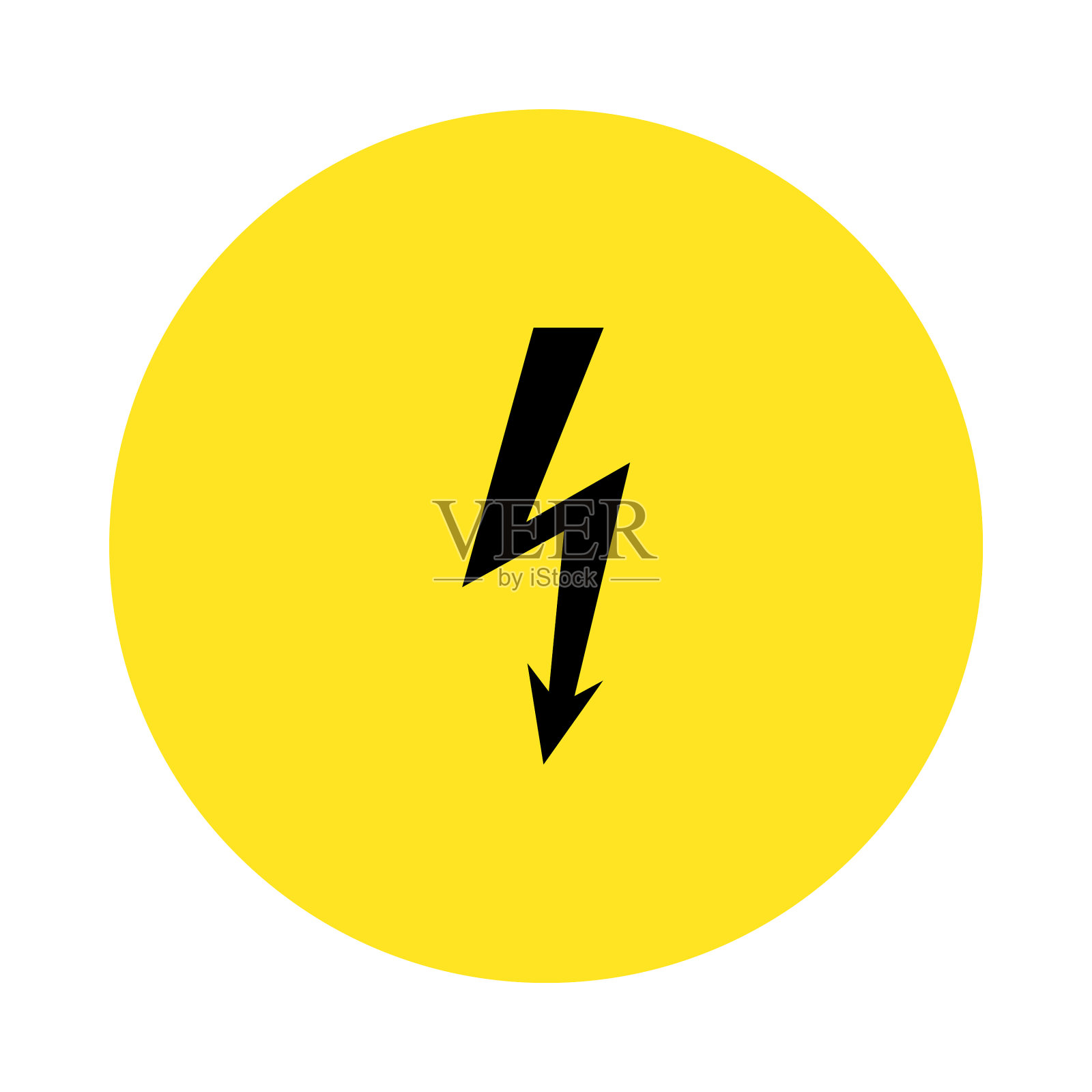 闪电和圆插画图片素材