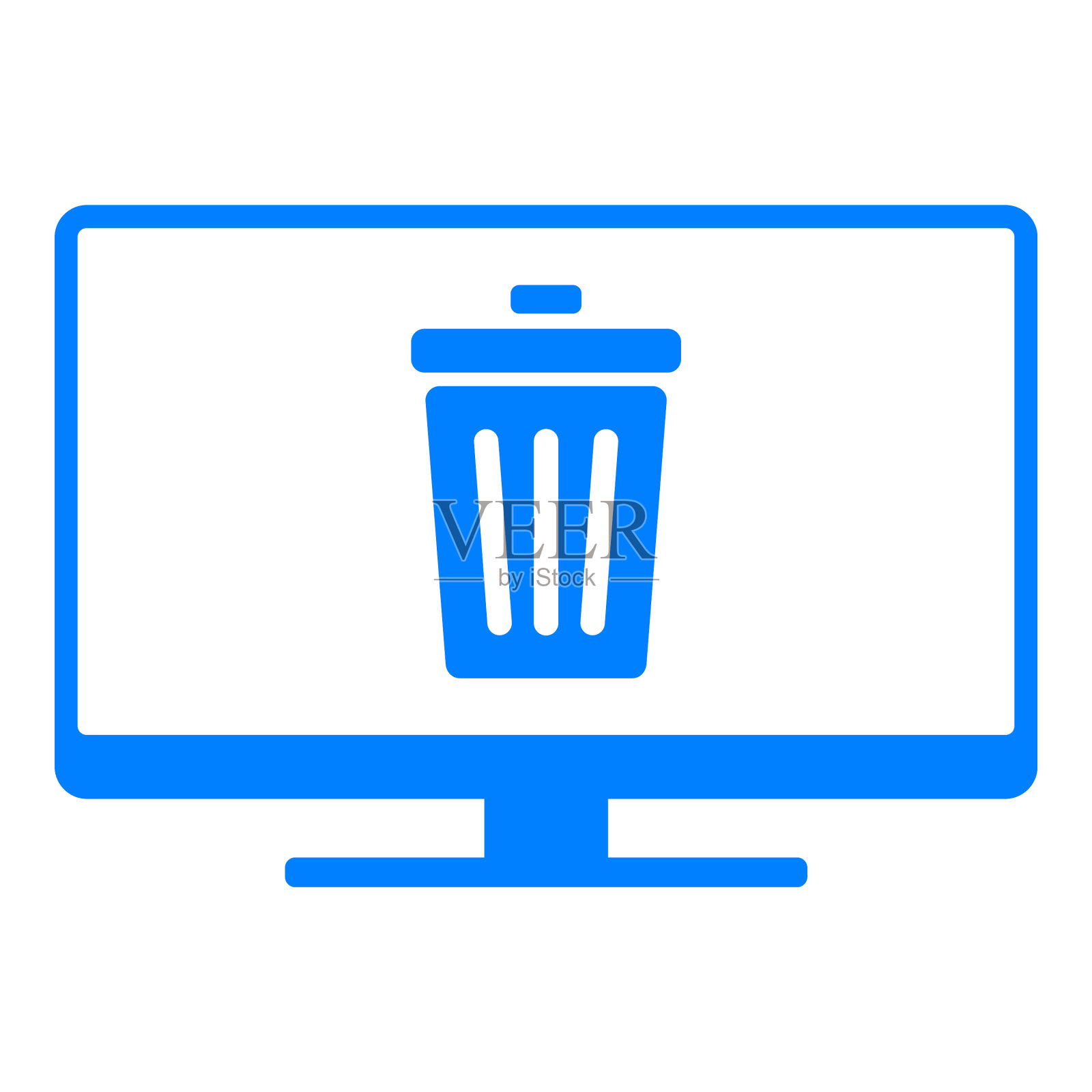 垃圾桶和筛网插画图片素材