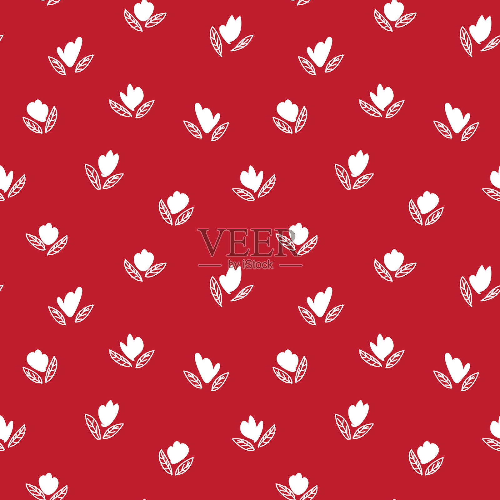 摘要植物花卉无缝图案插画图片素材