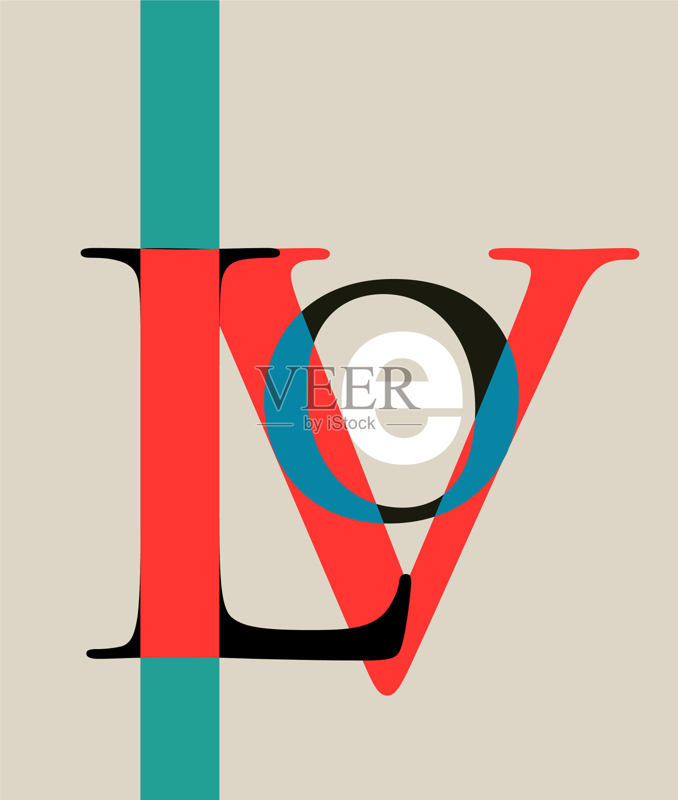 设计构图爱字体插画图片素材