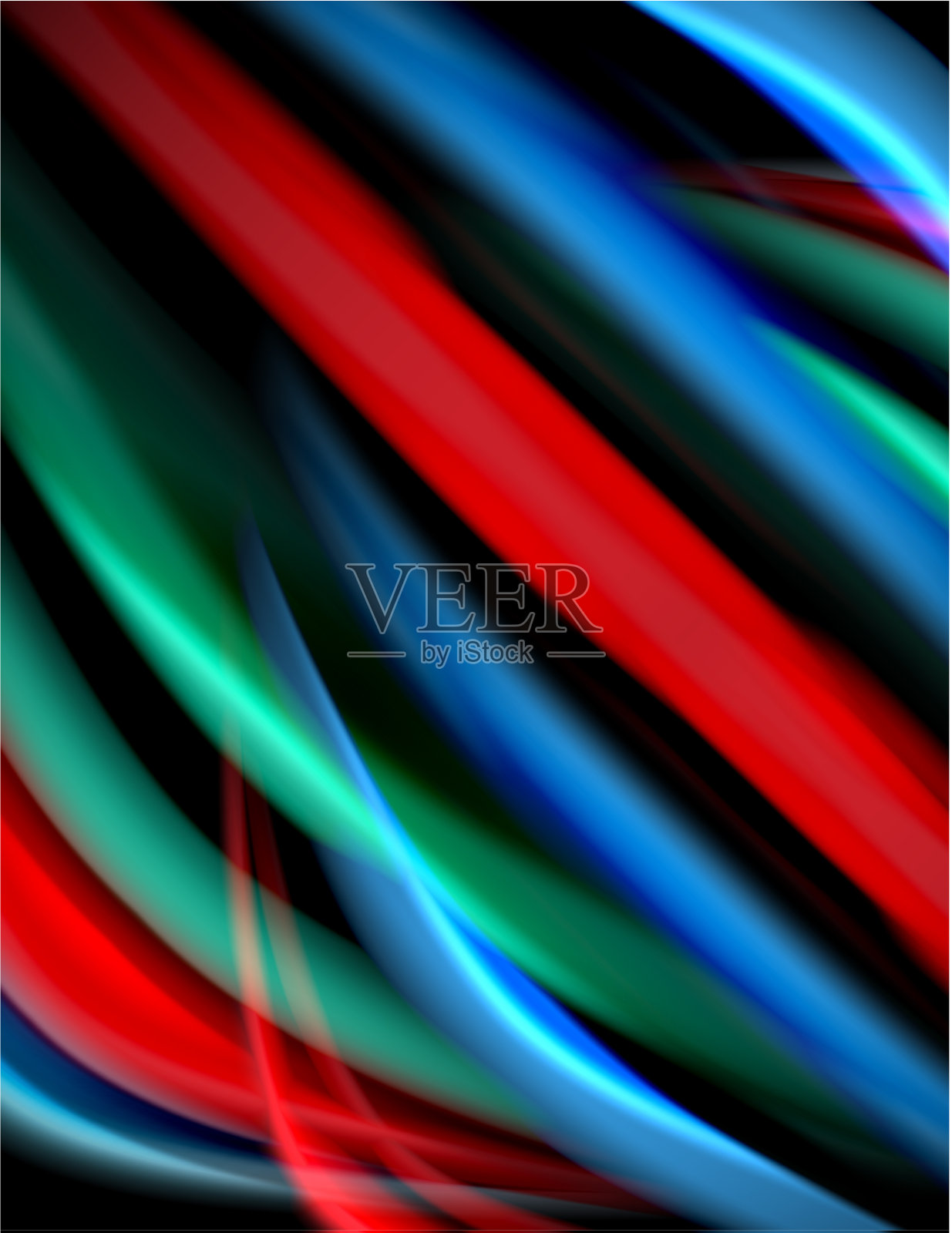 丝绸光滑的线条上的黑色液体液体的颜色插画图片素材