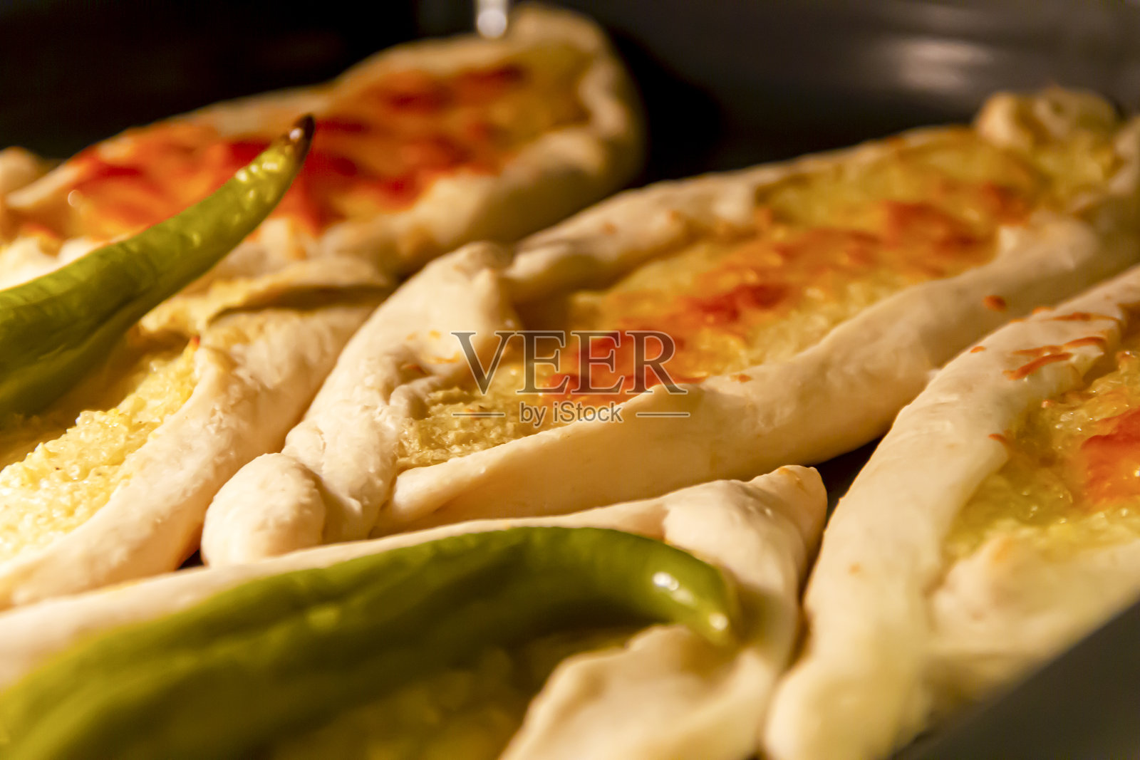 土耳其奶酪土豆披萨照片摄影图片