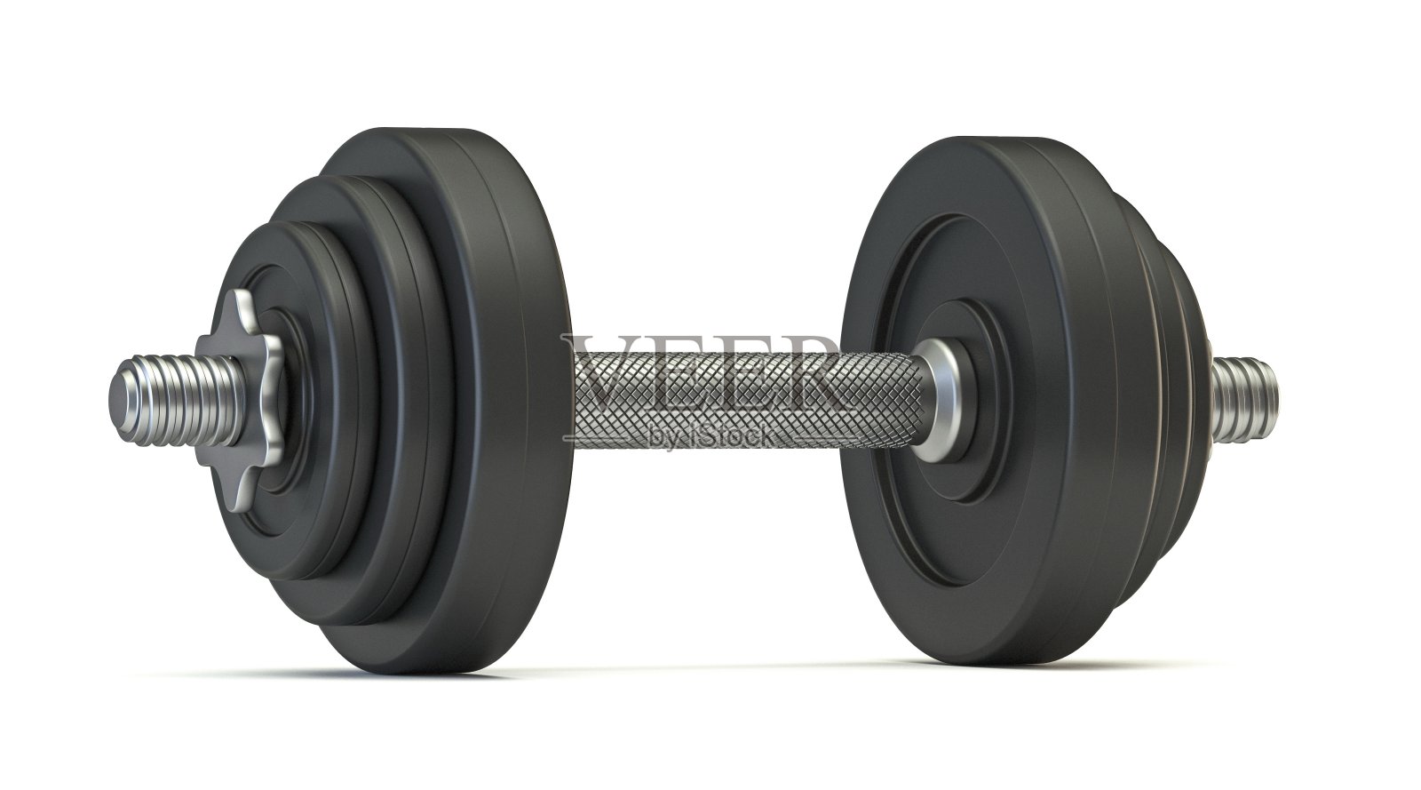 黑色的哑铃3 d照片摄影图片