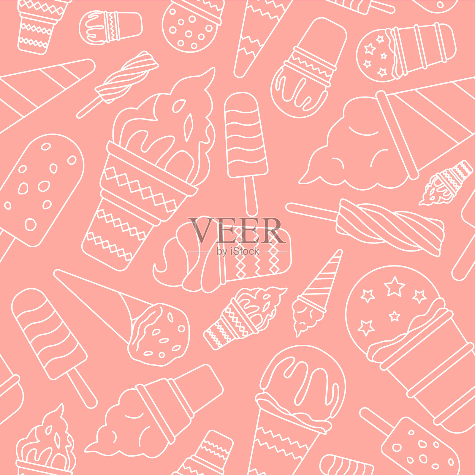 冰淇淋背景02插画图片素材