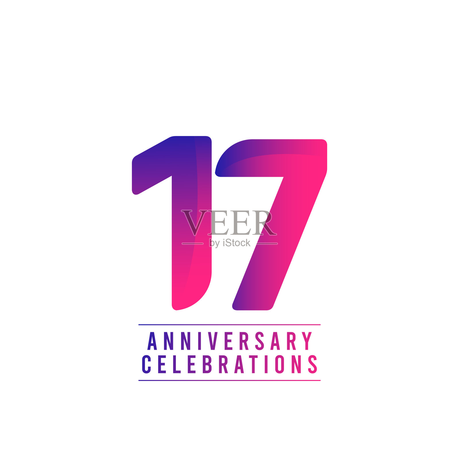 17周年庆典矢量模板设计插图插画图片素材