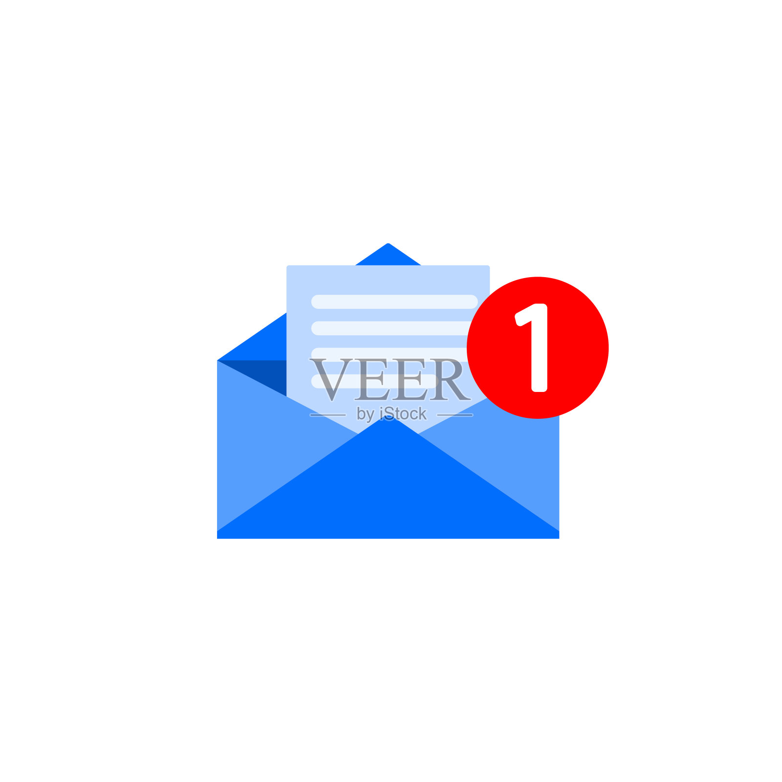 新消息，通知，电子邮件，电子邮件，聊天或字母图标平在孤立的背景。每股收益10向量插画图片素材