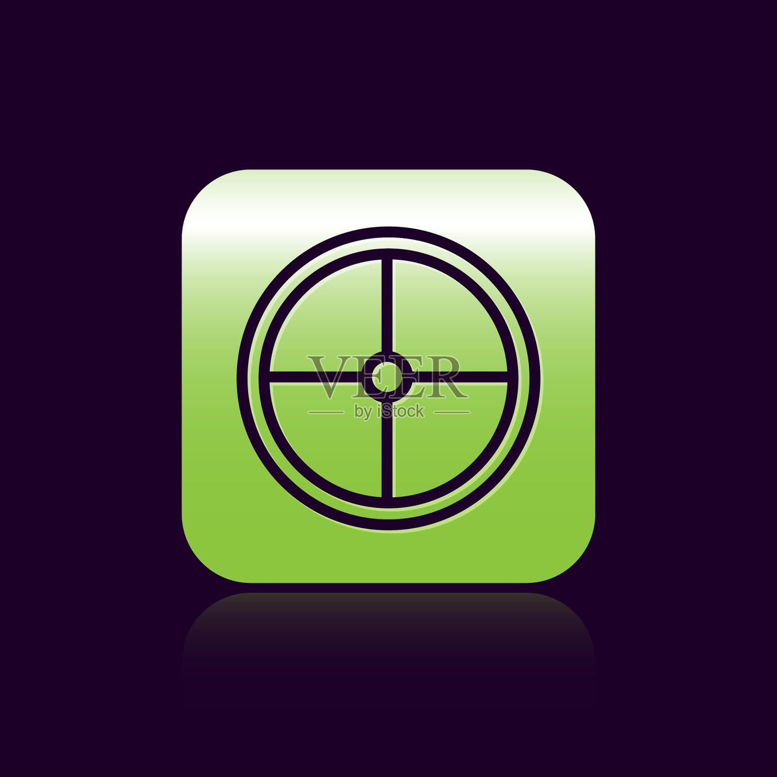 黑线圆形木盾图标孤立上插画图片素材