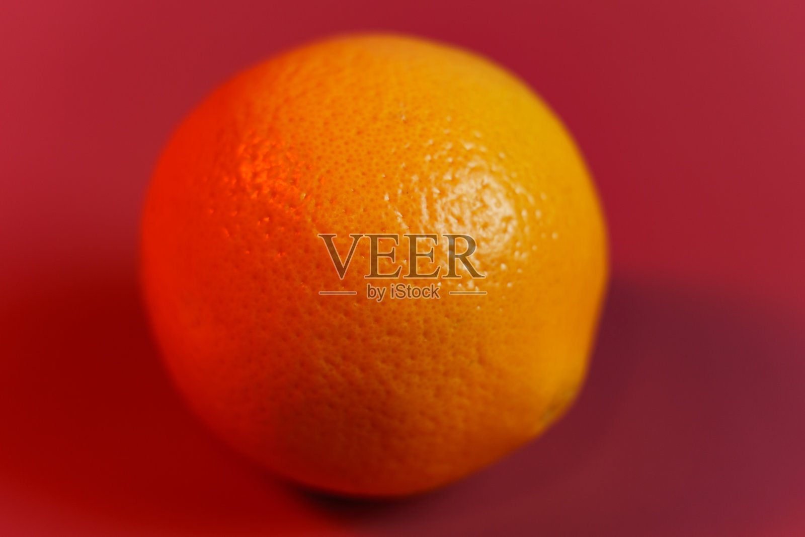 橙色水果，红色背景。照片摄影图片