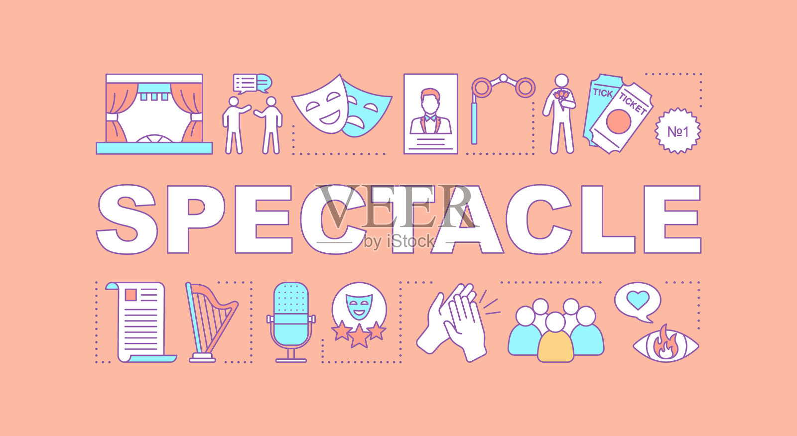 景观词概念横幅插画图片素材