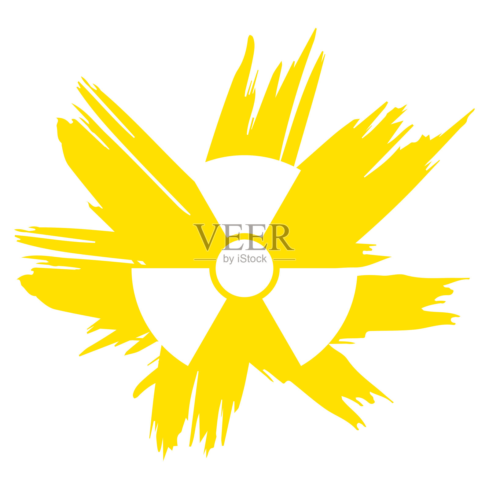 插图垃圾放射性符号黄色插画图片素材