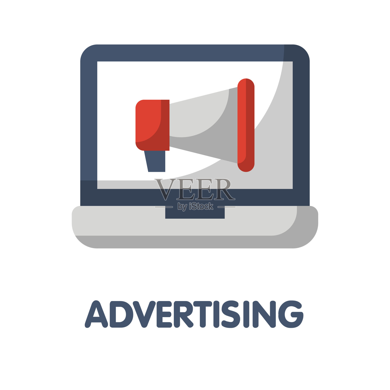 图标广告平面风格图标设计插图上的白色背景插画图片素材