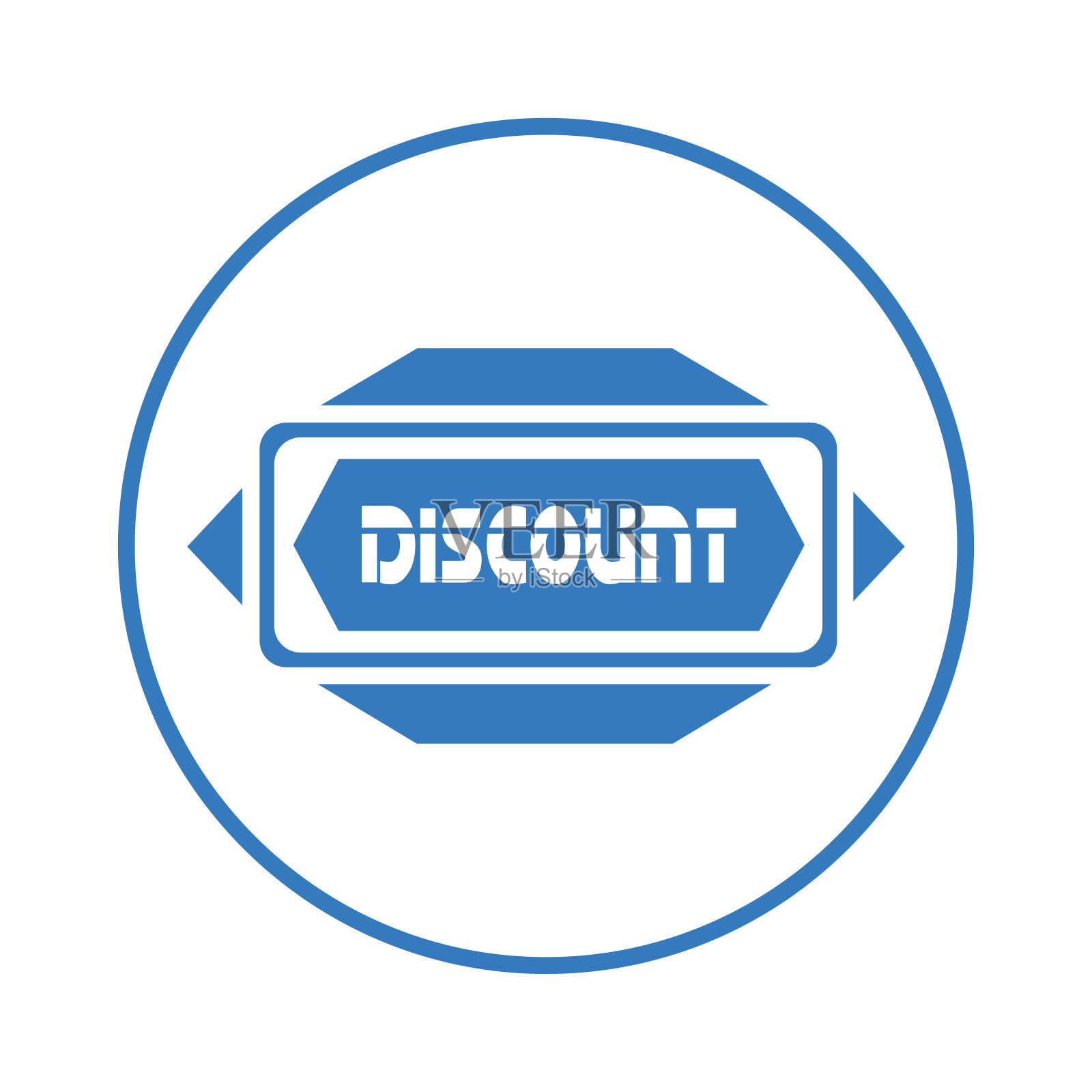 折扣，折扣，蓝色图标贴纸设计元素图片