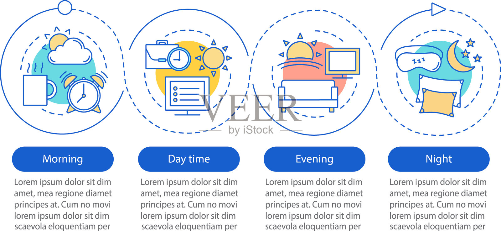 时间周期信息图表模板插画图片素材