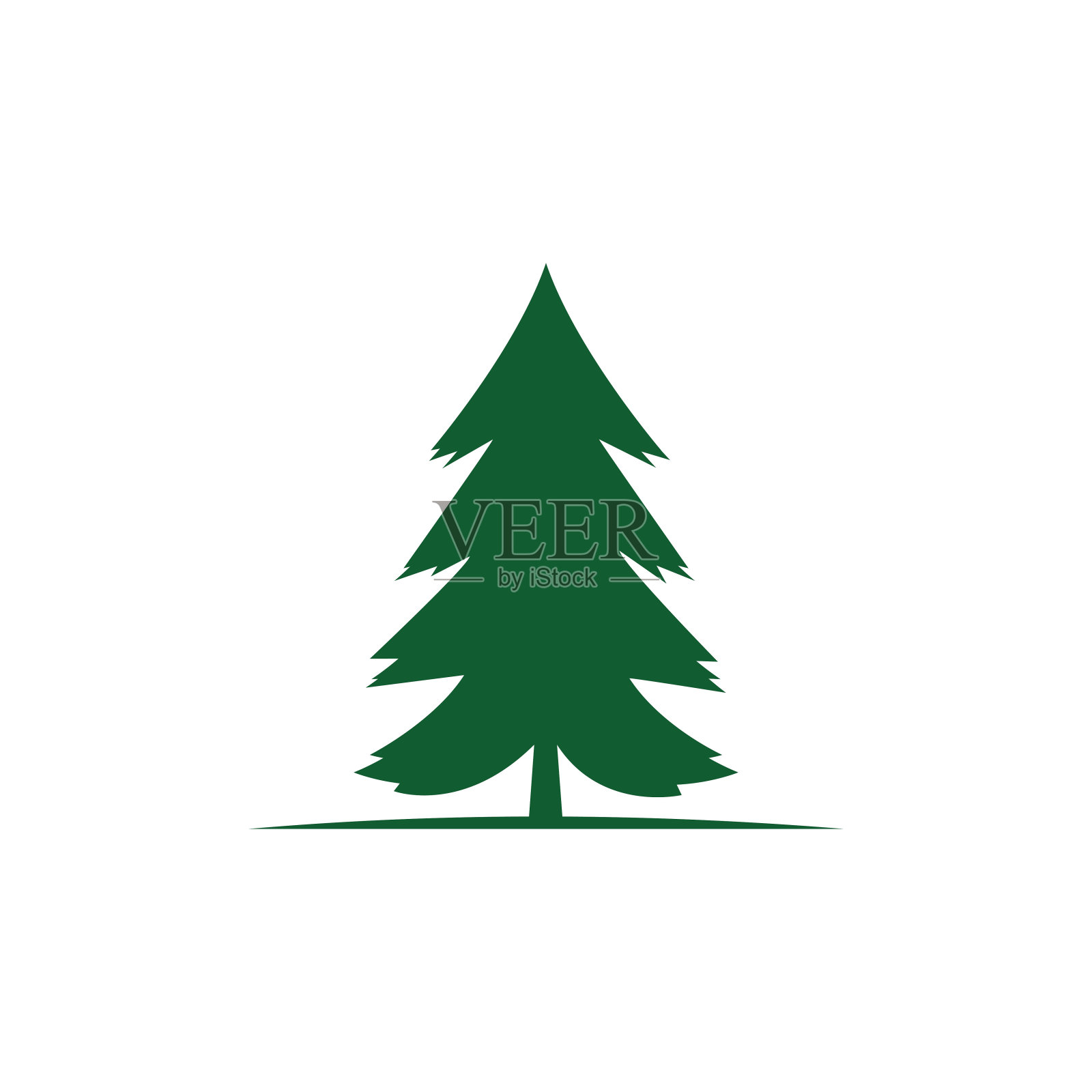 松树标志向量模板图标和符号插画图片素材