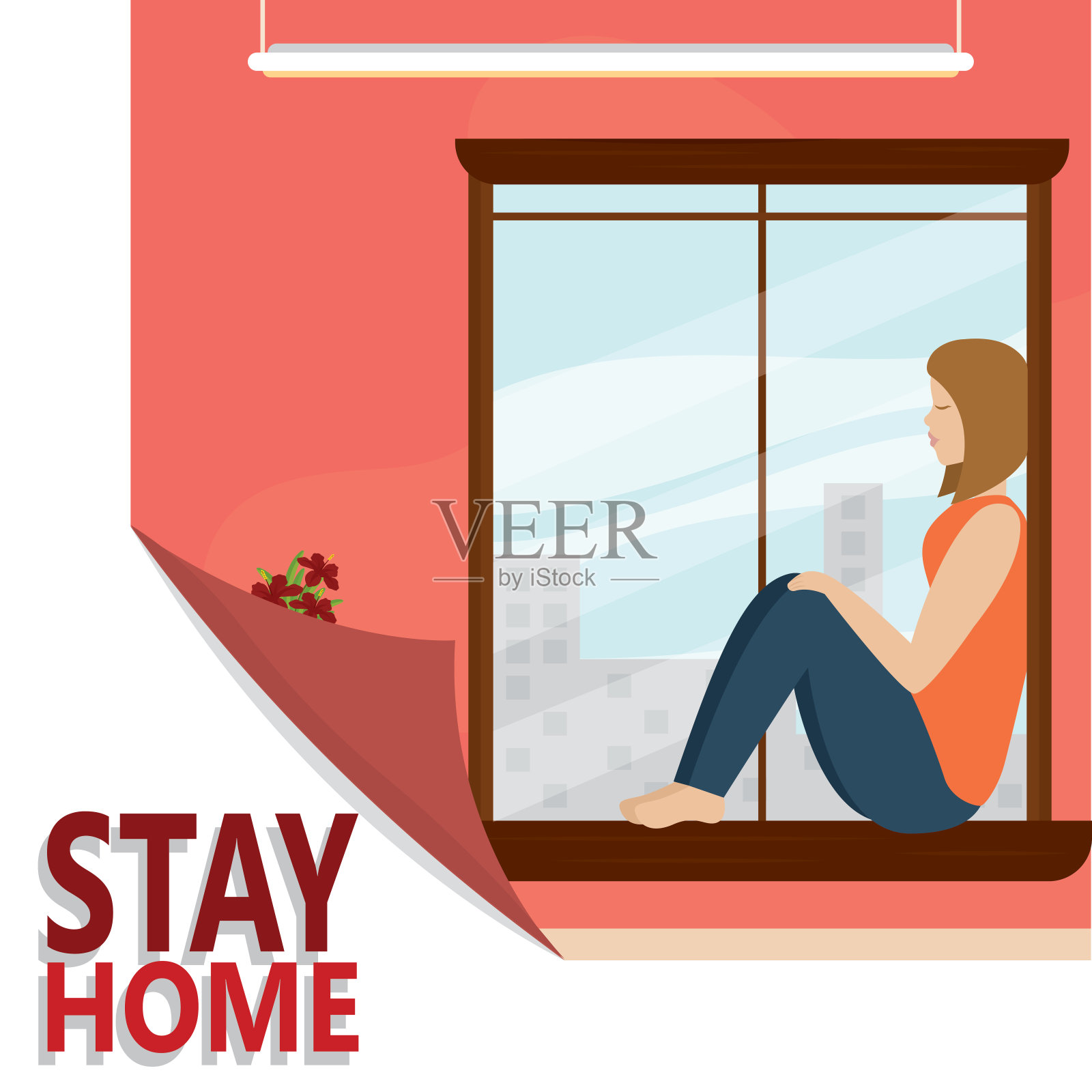 居家海报插画图片素材