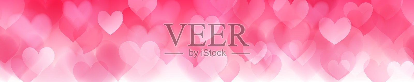 情人节的心形横幅插画图片素材