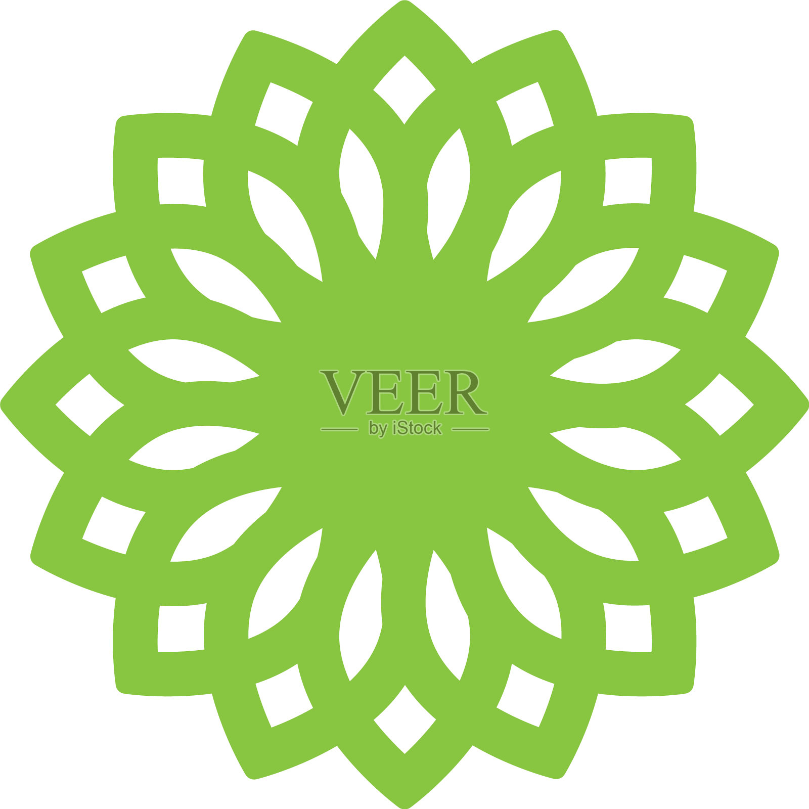 绿叶花是生态自然元素的象征设计元素图片