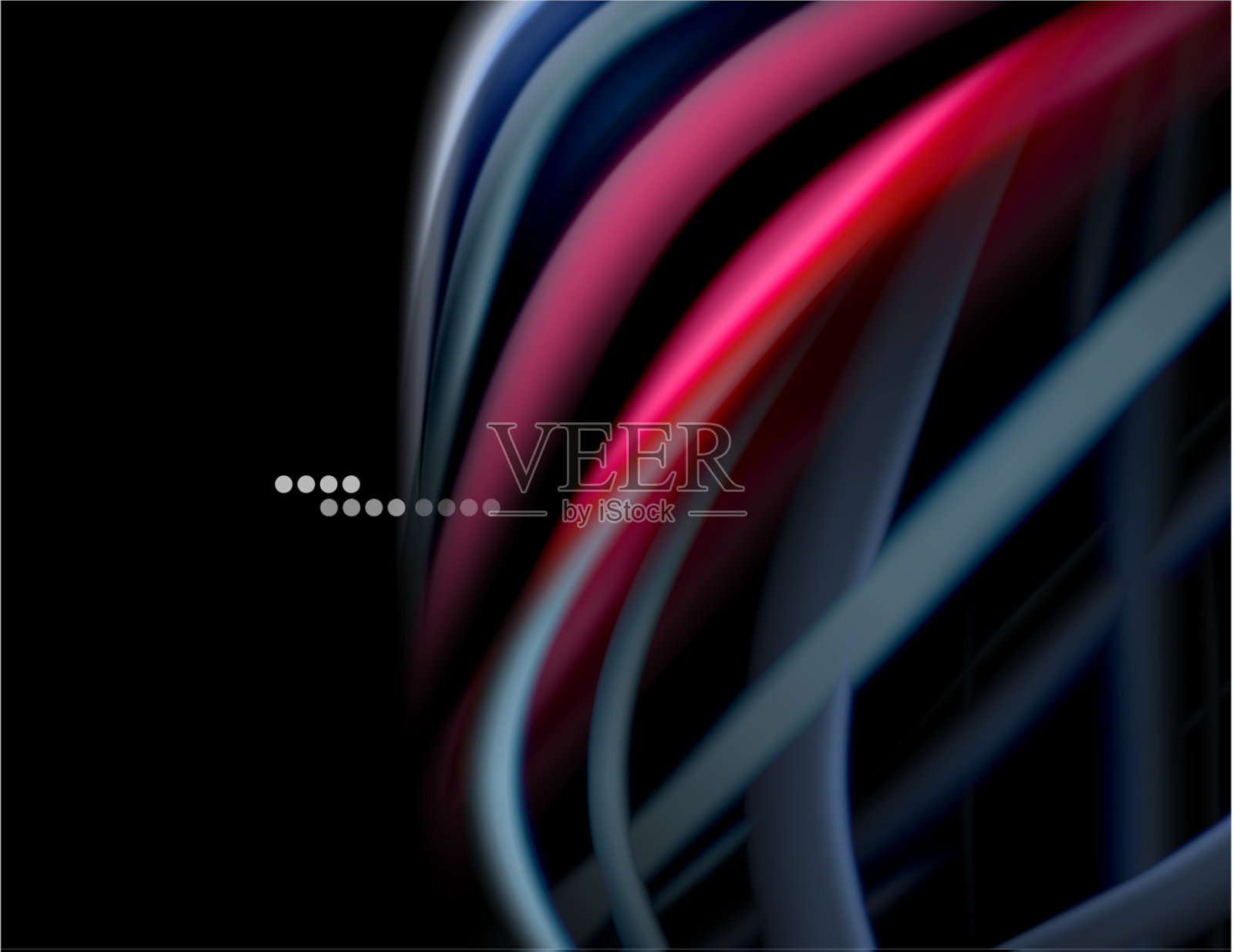 丝绸光滑的线条上的黑色液体液体的颜色插画图片素材